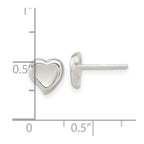 FJC Finejewelers 925 Sterling Silver Button Polished Puffed Heart Post Earrings 7 x 7 mm