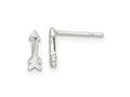 FJC Finejewelers 925 Sterling Silver Button Polished Tiny Arrow Post Earrings 8 x 2 mm
