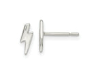 FJC Finejewelers 925 Sterling Silver Button Polished Tiny Lightning Post Earrings 8 x 3 mm