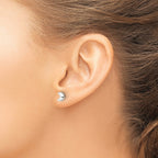 FJC Finejewelers 925 Sterling Silver Button Polished Crescent Moon Post Earrings 6 x 6 mm