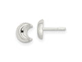 FJC Finejewelers 925 Sterling Silver Button Polished Crescent Moon Post Earrings 6 x 6 mm