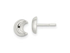 FJC Finejewelers 925 Sterling Silver Button Polished Crescent Moon Post Earrings 6 x 6 mm