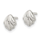 FJC Finejewelers 925 Sterling Silver Button Polished Shell Post Earrings 7 x 6 mm