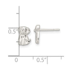FJC Finejewelers 925 Sterling Silver Button Polished Puppy Post Earrings 8 x 6 mm