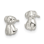 FJC Finejewelers 925 Sterling Silver Button Polished Puppy Post Earrings 8 x 6 mm