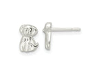 FJC Finejewelers 925 Sterling Silver Button Polished Puppy Post Earrings 8 x 6 mm