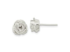 FJC Finejewelers 925 Sterling Silver Button Polished Rose Post Earrings 8 x 9 mm
