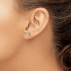 FJC Finejewelers 925 Sterling Silver Button Polished Skull and Crossbones Post Earrings 5 x 6 mm