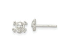 FJC Finejewelers 925 Sterling Silver Button Polished Skull and Crossbones Post Earrings 5 x 6 mm