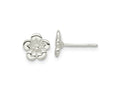 FJC Finejewelers 925 Sterling Silver Button Polished Flower Post Earrings 8 x 7 mm