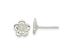 FJC Finejewelers 925 Sterling Silver Button Polished Flower Post Earrings 8 x 7 mm