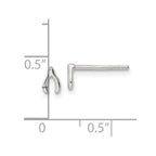 FJC Finejewelers 925 Sterling Silver Button Polished Wish Bone Post Earrings 5 x 3 mm