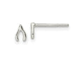 FJC Finejewelers 925 Sterling Silver Button Polished Wish Bone Post Earrings 5 x 3 mm