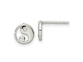 FJC Finejewelers 925 Sterling Silver Button Polished CZ Yin Yang Post Earrings 7 x 7 mm