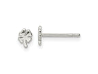 FJC Finejewelers 925 Sterling Silver Button Polished 4 Leaf Clover Post Earrings 5 x 3 mm