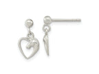 FJC Finejewelers 925 Sterling Silver Rhodium Plated Open Heart Horse Head Dangle Earrings 14 x 8 mm