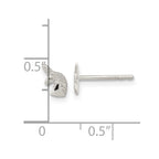 FJC Finejewelers 925 Sterling Silver Button Rhodium Plated Polished Unicorn Head Post Earrings 6 x 4 mm
