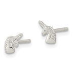 FJC Finejewelers 925 Sterling Silver Button Rhodium Plated Polished Unicorn Head Post Earrings 6 x 4 mm