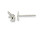 FJC Finejewelers 925 Sterling Silver Button Rhodium Plated Polished Unicorn Head Post Earrings 6 x 4 mm