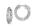 FJC Finejewelers 925 Sterling Silver Rhodium Plated CZ In and Out Round Hoop Earrings 19 x 19 mm