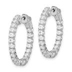 FJC Finejewelers 925 Sterling Silver Rhodium Plated CZ In and Out Round Hoop Earrings 24 x 25 mm