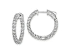 FJC Finejewelers 925 Sterling Silver Rhodium Plated CZ In and Out Round Hoop Earrings 24 x 25 mm