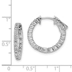 FJC Finejewelers 925 Sterling Silver Rhodium Plated CZ In and Out Round Hoop Earrings 20 x 19 mm