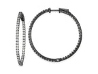 FJC Finejewelers 925 Sterling Silver Black Rhodium Plated CZ In and Out Hoop Earrings 43 x 43 mm