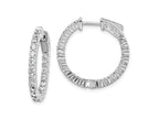 FJC Finejewelers 925 Sterling Silver Rhodium Plated CZ In and Out Round Hoop Earrings 22 x 23 mm