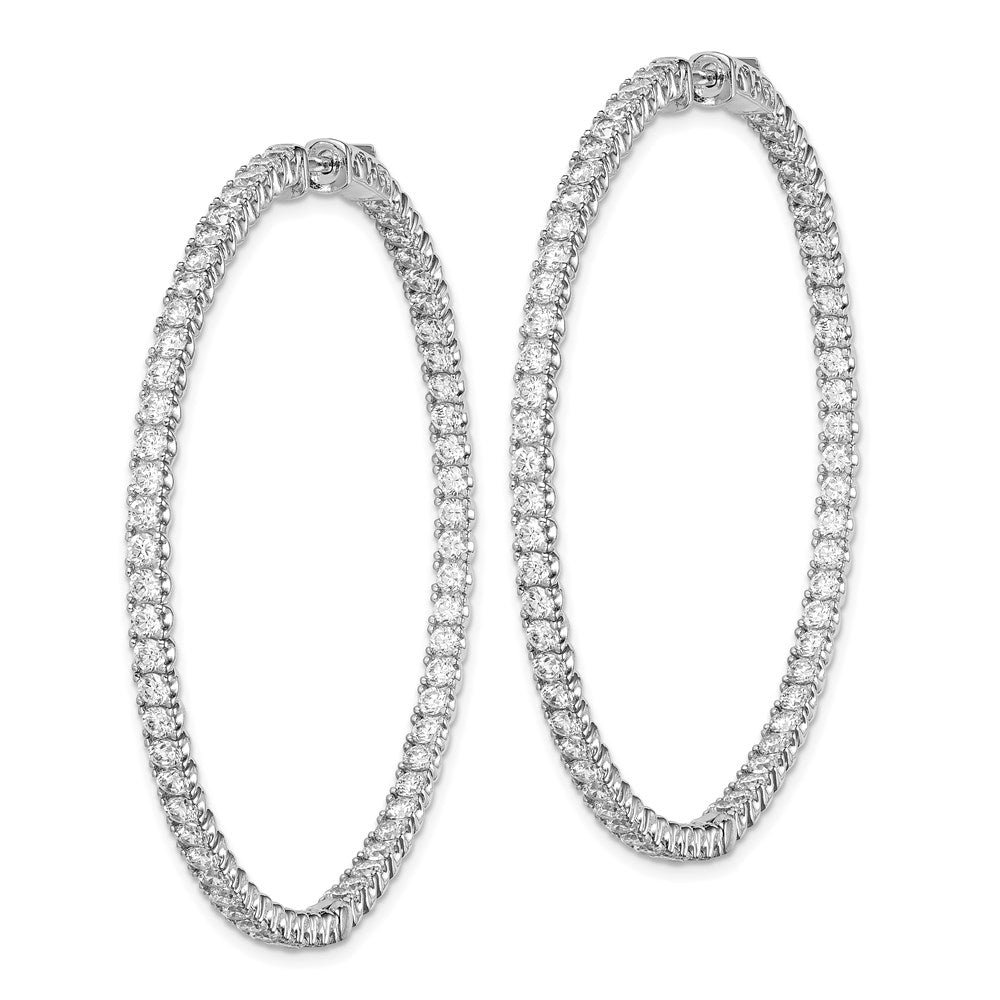 FJC Finejewelers 925 Sterling Silver Rhodium Plated CZ In and Out Round Hoop Earrings 55 x 55 mm