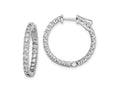 FJC Finejewelers 925 Sterling Silver Rhodium Plated CZ In and Out Hinged Hoop Earrings 23 x 23 mm