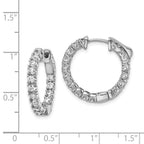 FJC Finejewelers 925 Sterling Silver Rhodium Plated CZ In and Out Hinged Hoop Earrings 21 x 21 mm