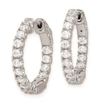 FJC Finejewelers 925 Sterling Silver Rhodium Plated CZ In and Out Hinged Hoop Earrings 21 x 21 mm