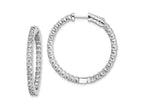FJC Finejewelers 925 Sterling Silver Rhodium Plated In and Out Hinged Hoop Earrings 32 x 31 mm
