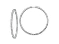 FJC Finejewelers 925 Sterling Silver Rhodium Plated CZ In and Out Hinged Hoop Earrings 51 x 50 mm