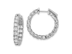 FJC Finejewelers 925 Sterling Silver Rhodium Plated CZ In and Out Hinged Hoop Earrings 23 x 23 mm