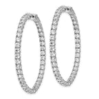 FJC Finejewelers 925 Sterling Silver Rhodium Plated CZ In and Out Hinged Hoop Earrings 49 x 48 mm