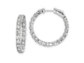 FJC Finejewelers 925 Sterling Silver Rhodium Plated CZ In and Out Hinged Hoop Earrings 28 x 28 mm