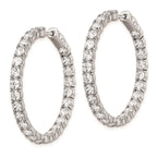 FJC Finejewelers 925 Sterling Silver Rhodium Plated CZ In and Out Hinged Hoop Earrings 38 x 38 mm