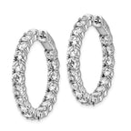 FJC Finejewelers 925 Sterling Silver Rhodium Plated CZ In and Out Hinged Hoop Earrings 28 x 28 mm