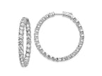 FJC Finejewelers 925 Sterling Silver Rhodium Plated CZ In and Out Hinged Hoop Earrings 36 x 36 mm