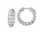 FJC Finejewelers 925 Sterling Silver Rhodium Plated CZ In and Out Hinged Hoop Earrings 20 x 20 mm