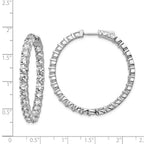 FJC Finejewelers 925 Sterling Silver Rhodium Plated CZ In and Out Hinged Hoop Earrings 39 x 39 mm