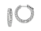 FJC Finejewelers 925 Sterling Silver Rhodium Plated CZ In and Out Hinged Hoop Earrings 20 x 21 mm