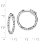 FJC Finejewelers 925 Sterling Silver Rhodium Plated CZ In and Out Hinged Hoop Earrings 23 x 23 mm