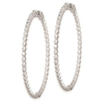 FJC Finejewelers 925 Sterling Silver Rhodium Plated CZ In and Out Hinged Hoop Earrings 44 x 45 mm
