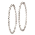 FJC Finejewelers 925 Sterling Silver Rhodium Plated CZ In and Out Hinged Hoop Earrings 49 x 48 mm