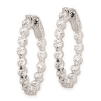 FJC Finejewelers 925 Sterling Silver Rhodium Plated CZ In and Out Hinged Hoop Earrings 26 x 25 mm
