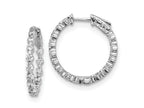FJC Finejewelers 925 Sterling Silver Rhodium Plated CZ In and Out Hinged Hoop Earrings 26 x 25 mm