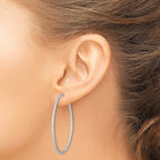 FJC Finejewelers 925 Sterling Silver Rhodium Plated CZ In and Out Round Hinged Hoop Earrings 49 x 49 mm